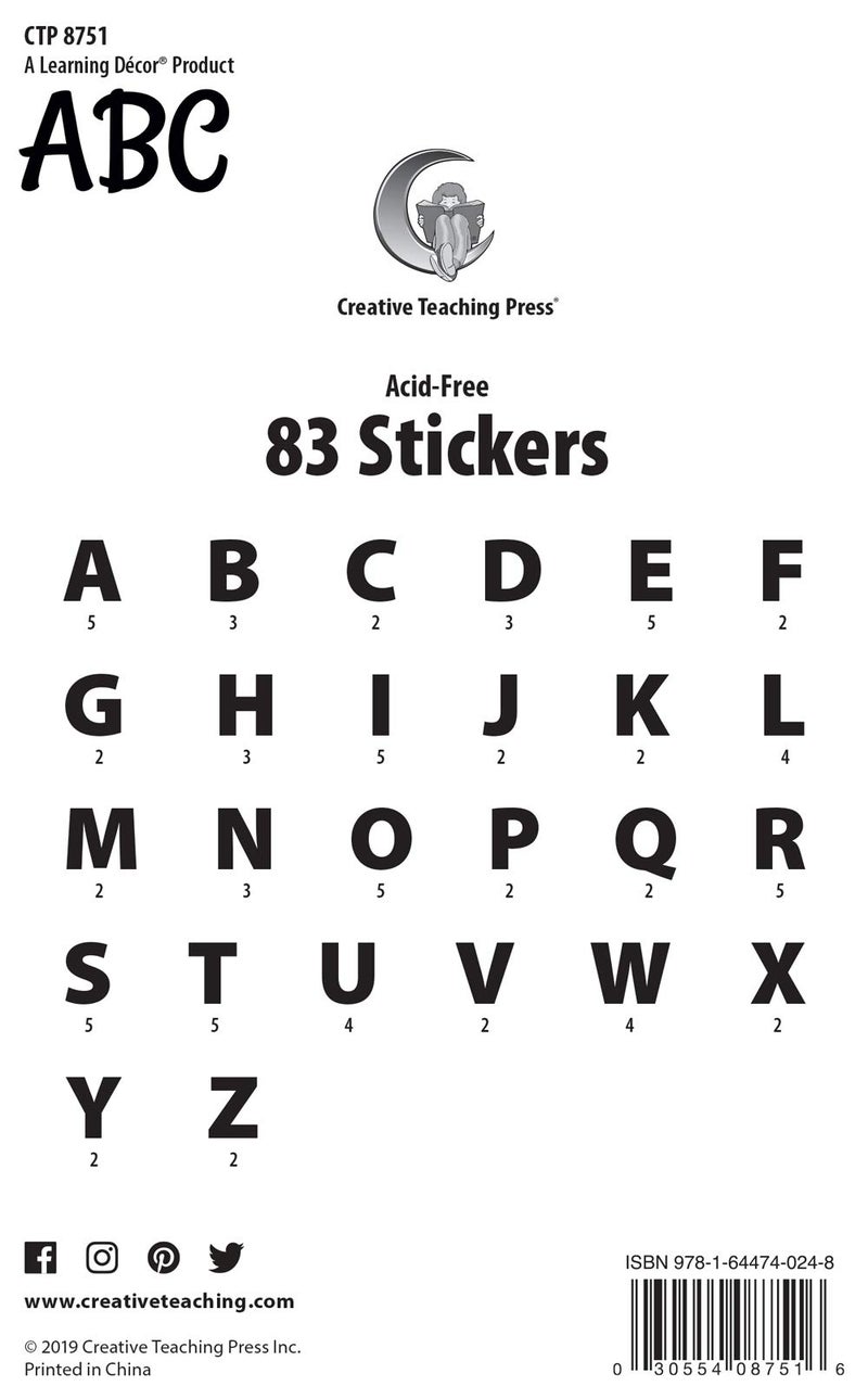 Creative Teaching Press Stylish Black 2" Uppercase Letter Stickers (8751)